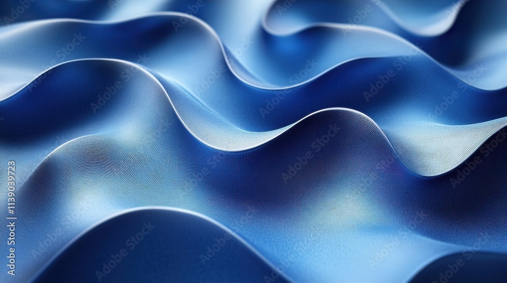 Fototapeta premium abstract 3d render blue background design with curved line