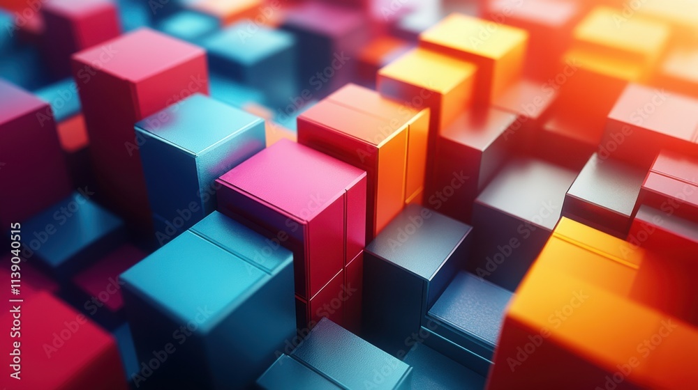 abstract 3d render colorful geometric background design seamless looped vide abstract 3d render colorful geometric background design seamless looped vide