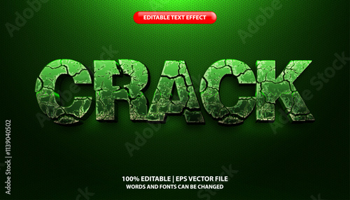 editable crack typeface