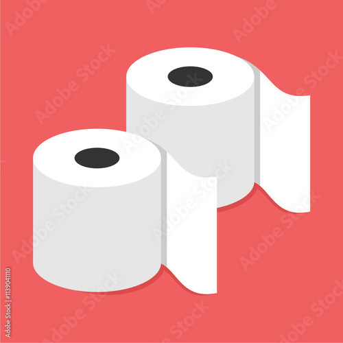 White tissue roll vector illustration