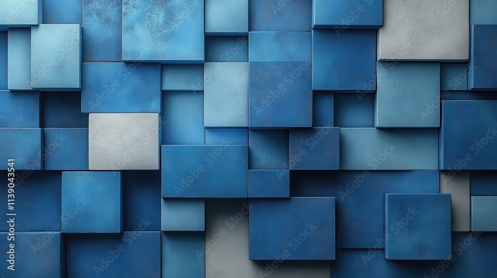 abstract 3d render geometric composition with cubes blue background design seamless looped animatio abstract 3d render geometric composition with cubes blue background design seamless looped animatio