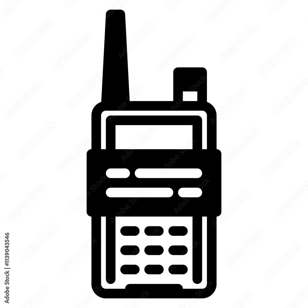 handy talky with glyph style handy talky with glyph style