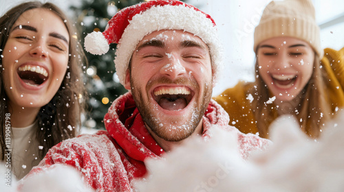 platonic love and quality time. Joyful holiday baking friends creating platonic love memories in a cozy kitchen
