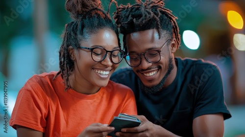 A man handing over his wallet to his wife with a reluctant smile, while she counts the cash with satisfaction