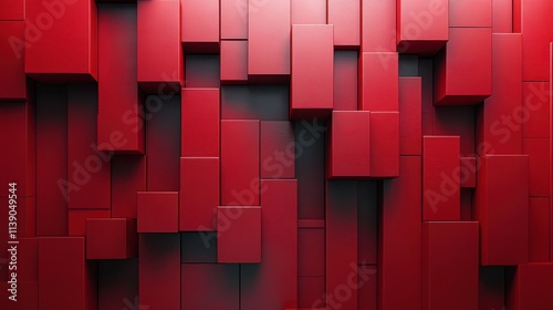 abstract 3d render red geometric background design animatio photo