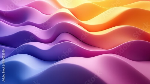 abstract 3d rendered yellow and purple background minimalist desig