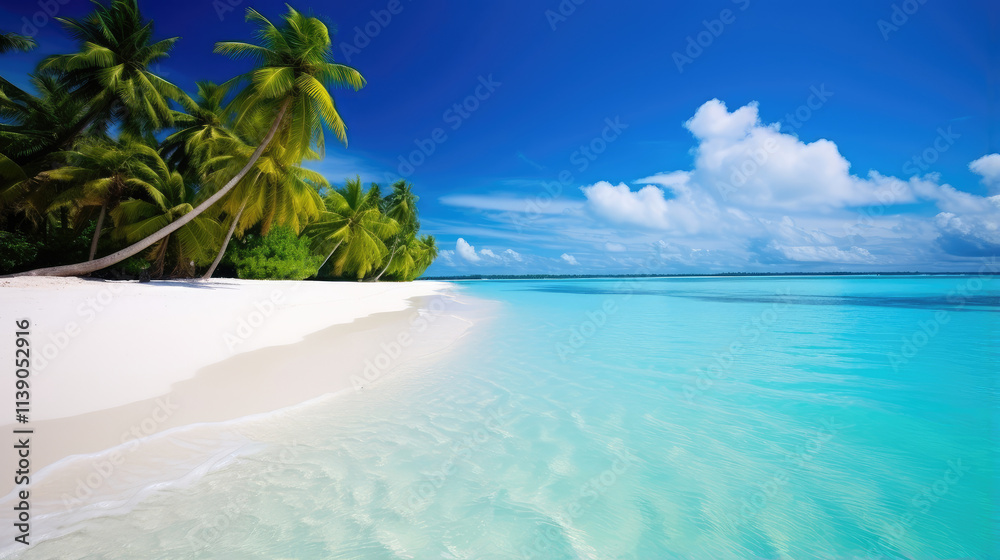 Fototapeta premium Serene Tropical Beach Escape