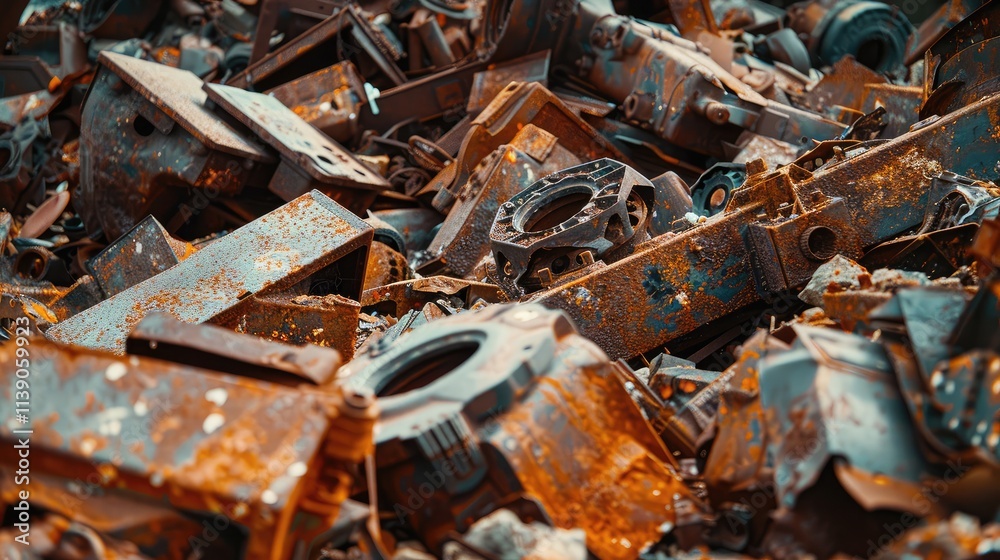 Pile of Rusty Metal Machine Parts Pile of Rusty Metal Machine Parts