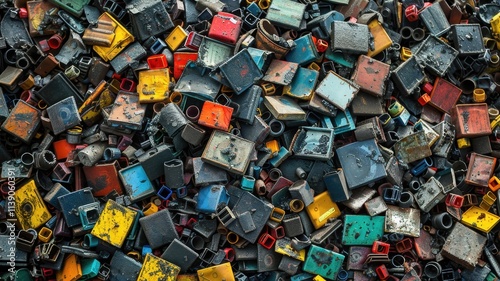 Industrial Scrapyard: This scrapyard collects scrap metals from various industries, sorting and processing them for reuse, contributing to a circular economy.
 photo