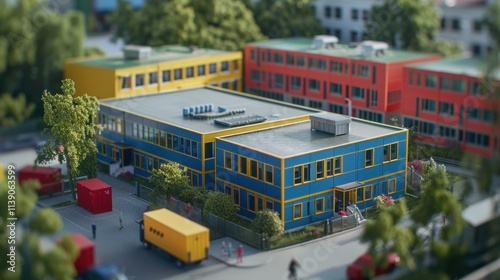 Modular Building Plant: This plant creates modular structures designed for schools and offices, providing flexible and affordable building options for various purposes. 