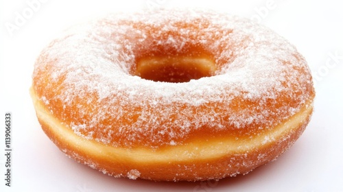 Freshly Made Glazed Donut on White Background, Perfect for Dessert, Bakery, Sweet Treats, Morning Snack, or Food Photography Capturing Flavor and Delight photo