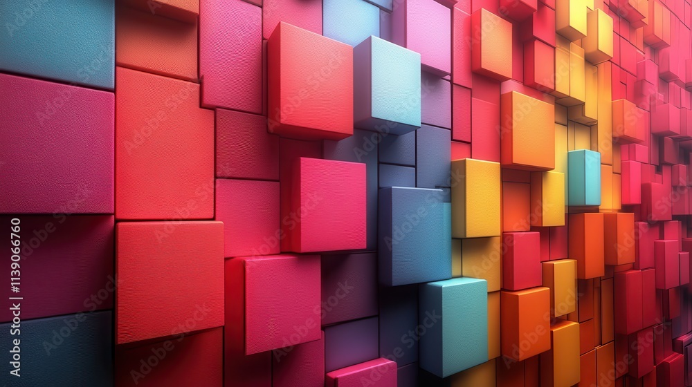 Obraz premium abstract colorful cube 3d rende