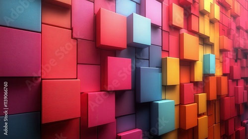 Fototapeta Naklejka Na Ścianę i Meble -  abstract colorful cube 3d rende