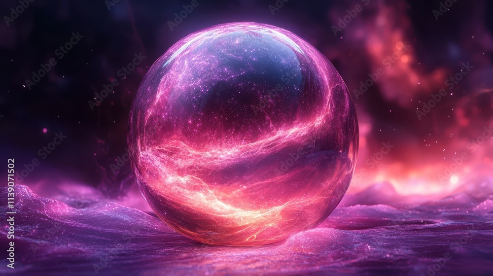 Fototapeta premium abstract purple sphere 3d rende