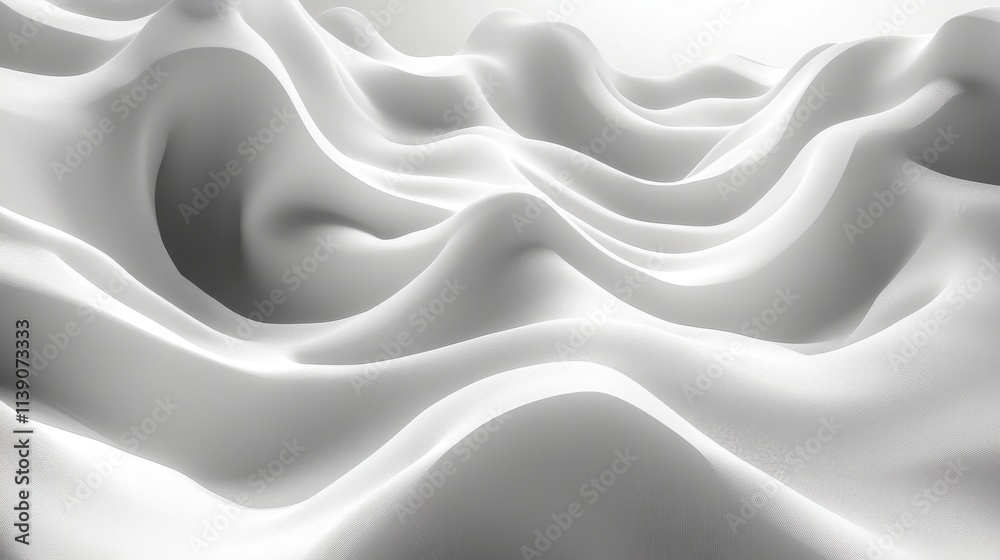 Obraz premium abstract white shape 3d rende