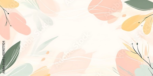 Pastel floral abstract background with copy space.