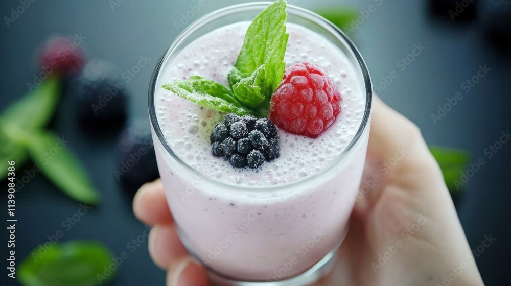 Fresh Berry Smoothie with Spinach and Yogurt Fresh Berry Smoothie with Spinach and Yogurt