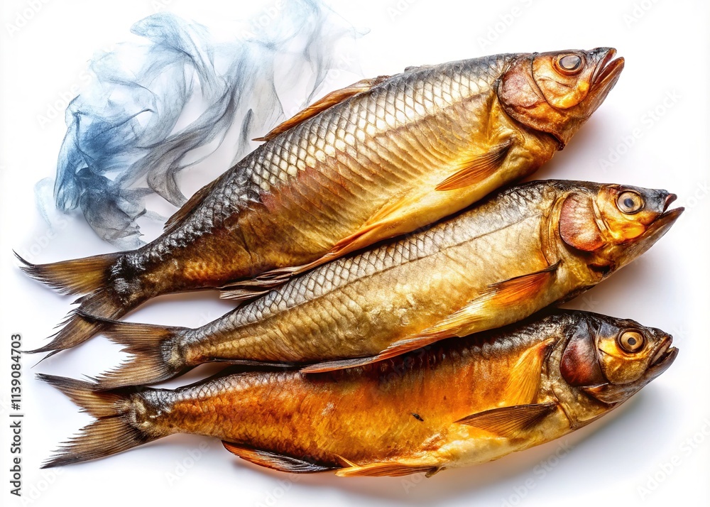Smoked Fish Delicacy - Close-up Preservation Techniques Smoked Fish Delicacy - Close-up Preservation Techniques