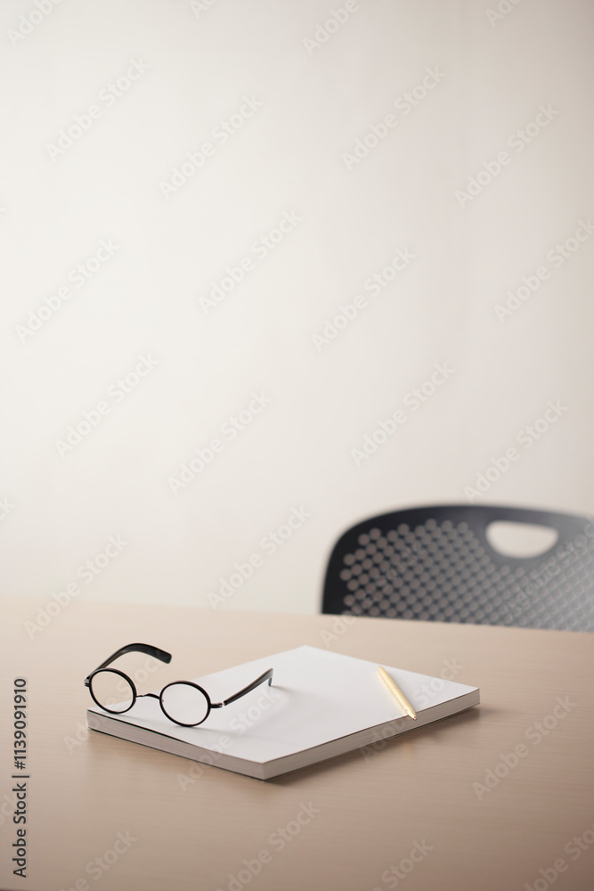 A comfortable workspace. A wooden desk with various objects. A comfortable workspace. A wooden desk with various objects.