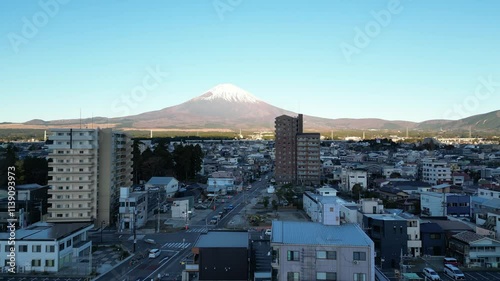 Aerial shot for mountain fuji , 富士山