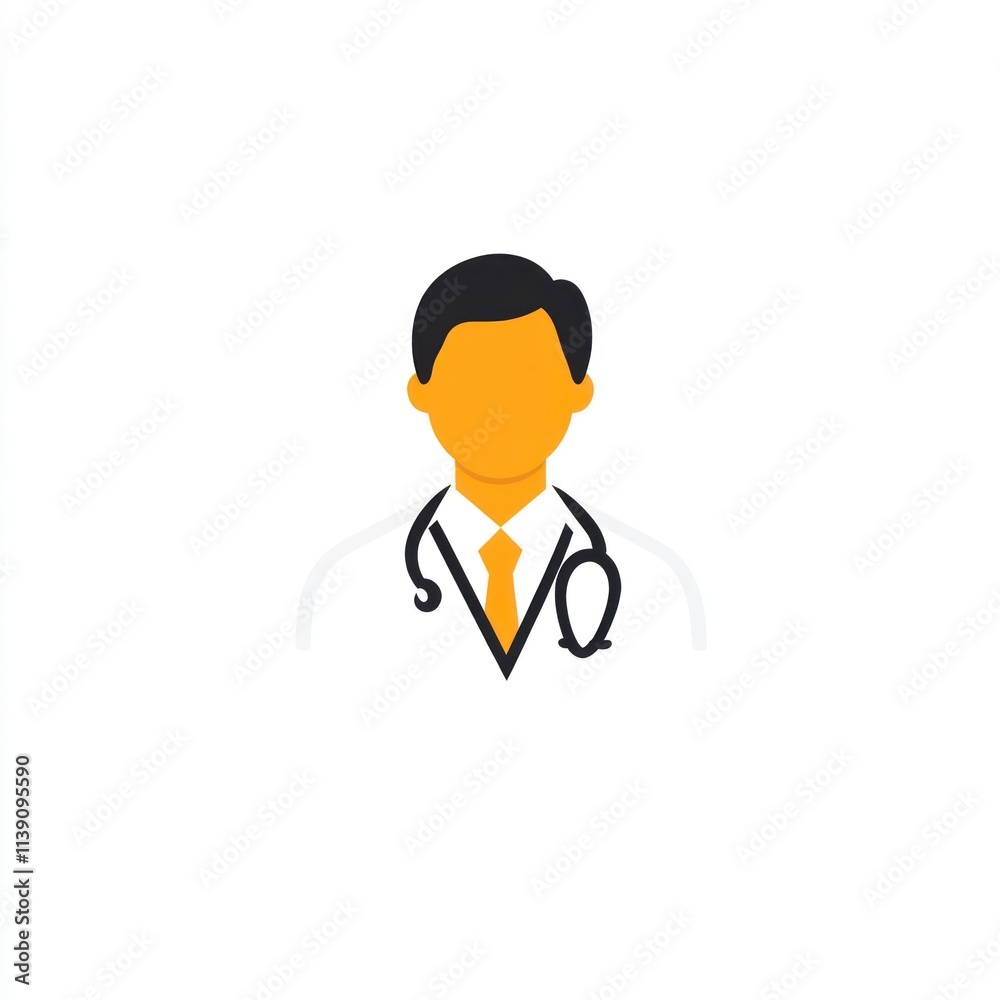 Doctor icon, healthcare professional avatar. Doctor icon, healthcare professional avatar.