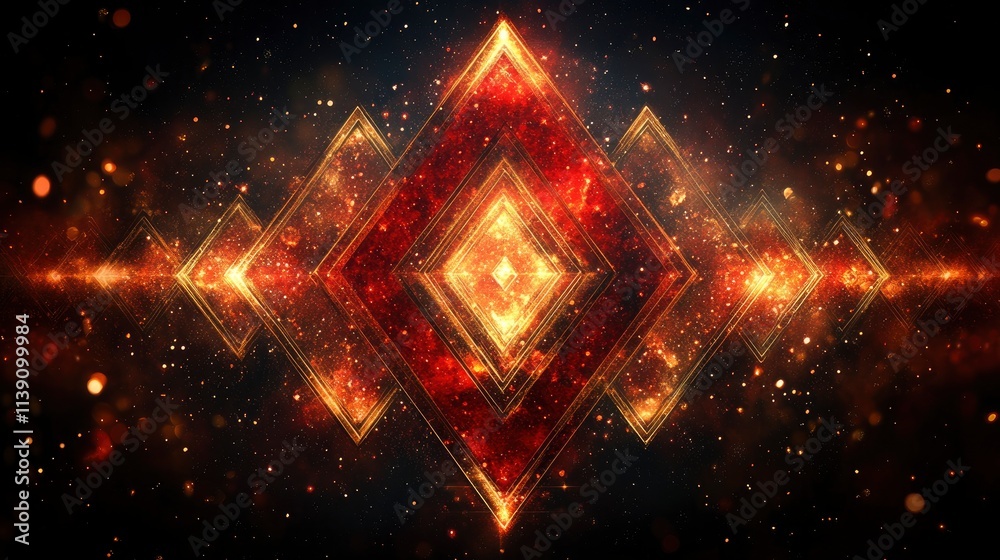 Golden geometric abstract background with sparkles Golden geometric abstract background with sparkles