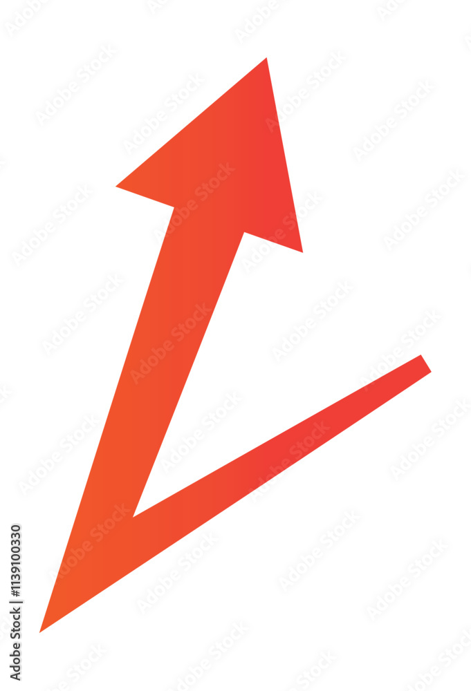 Clip art of business red arrow bent to reflect. Clip art of business red arrow bent to reflect.