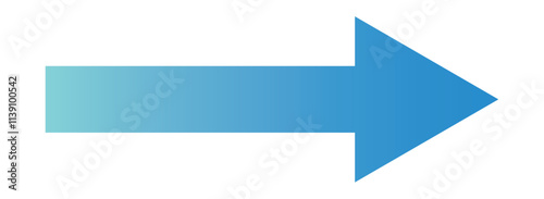 Clip art of right-pointing arrow in business blue gradient.