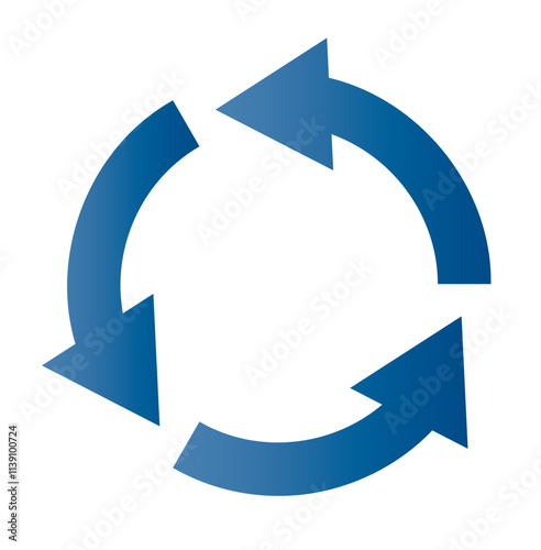 Business Blue Gradient Cycle Diagram Arrow Clipart