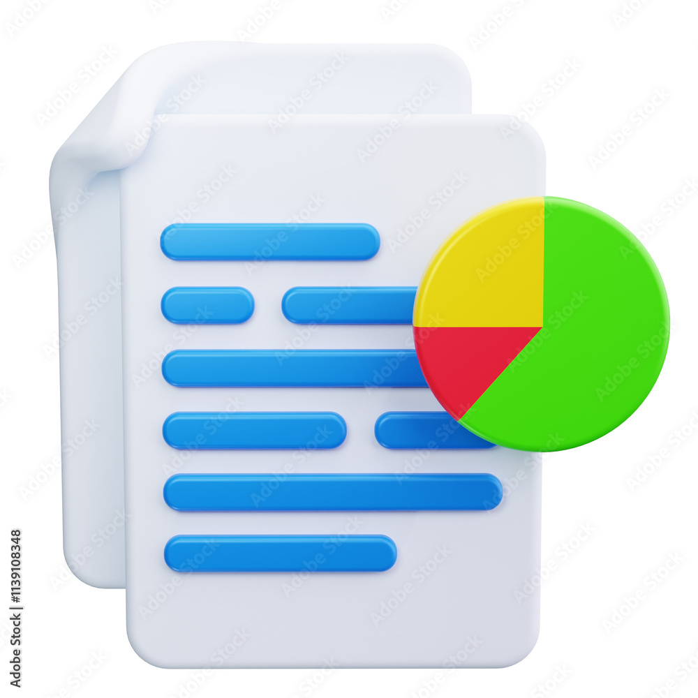 document 3d render icons document 3d render icons