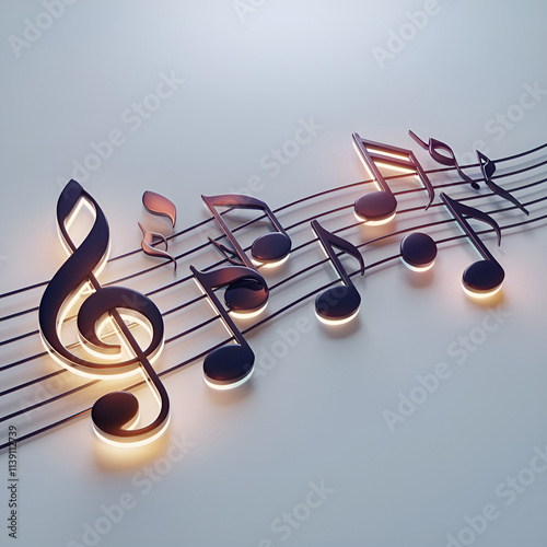 music notes on a music