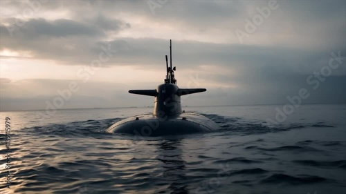 A submarine that travels across the ocean. 05. photo