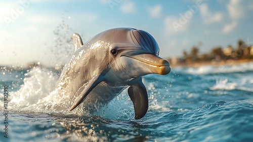 Dolphin in Ocean photo