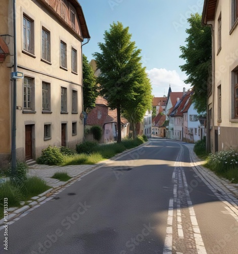 Panorama view of Turmberg from Durlacher Straße , landscape, turmberg