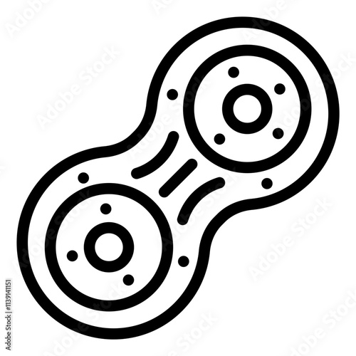 Cell Division Process outline icon mitosis