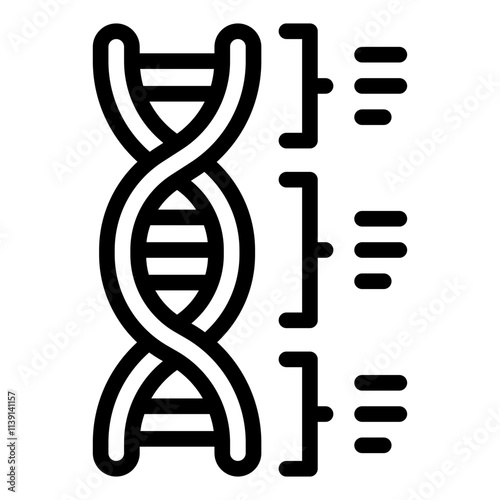 Gene DNA Sequence outline icon structure