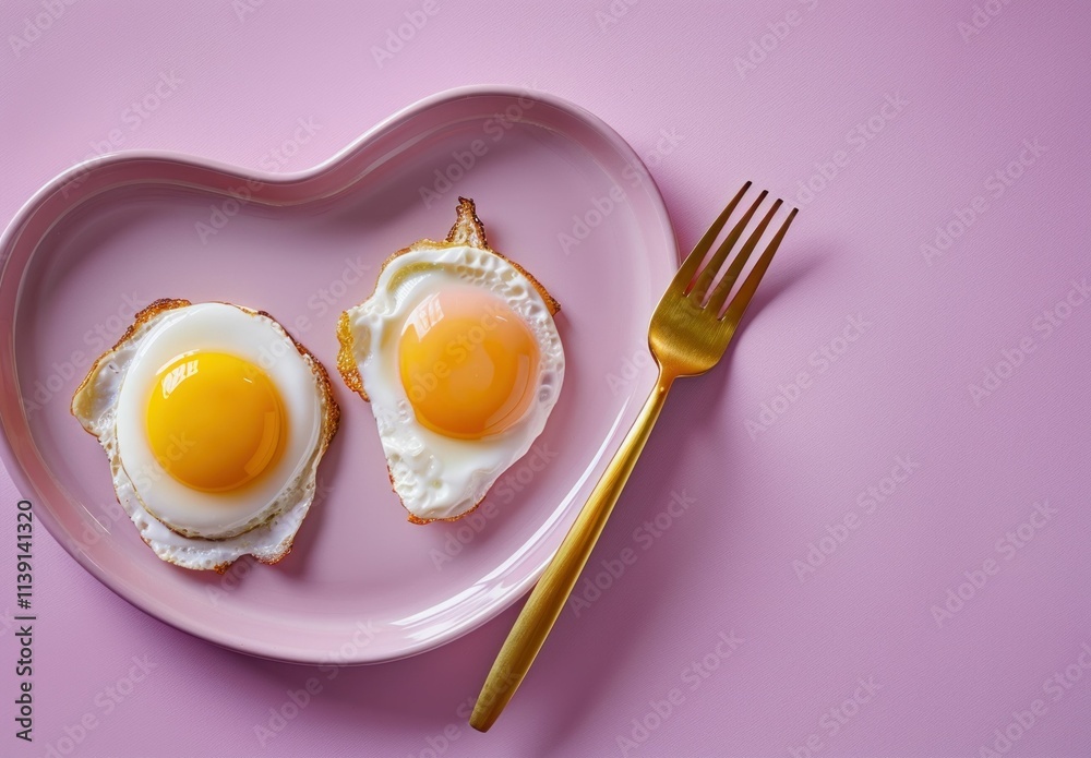eggs, breakfast, heart plate, pink background, healthy food, fried eggs, culinary art, food styling, vibrant colors, gourmet presentation, modern tableware, food photography A romantic and playful a eggs, breakfast, heart plate, pink background, healthy food, fried eggs, culinary art, food styling, vibrant colors, gourmet presentation, modern tableware, food photography A romantic and playful a