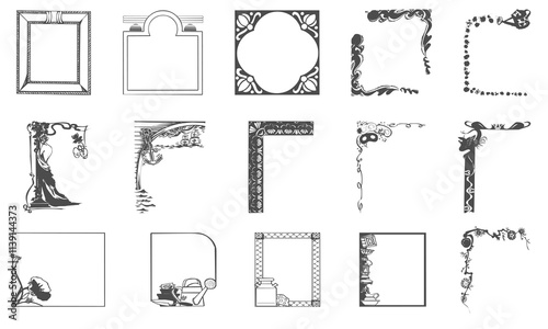 Floral frame icon collection