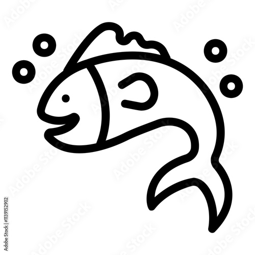 fish Line Icon