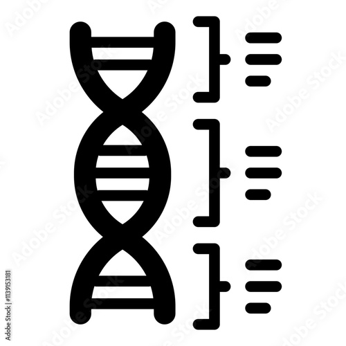 Gene DNA Sequence glyph icon structure