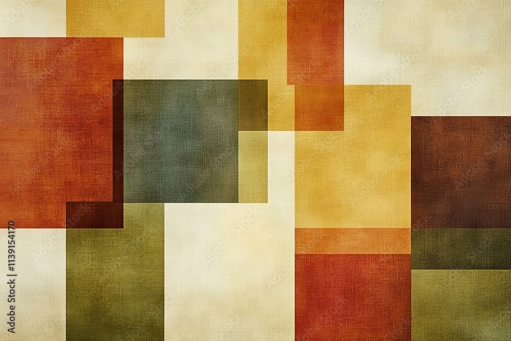 Abstract Geometric Composition in Earthy Tones Abstract Geometric Composition in Earthy Tones