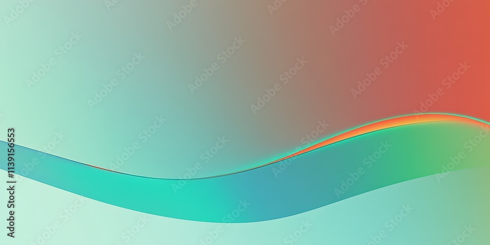 Abstract teal, green, orange wave background. Abstract teal, green, orange wave background.