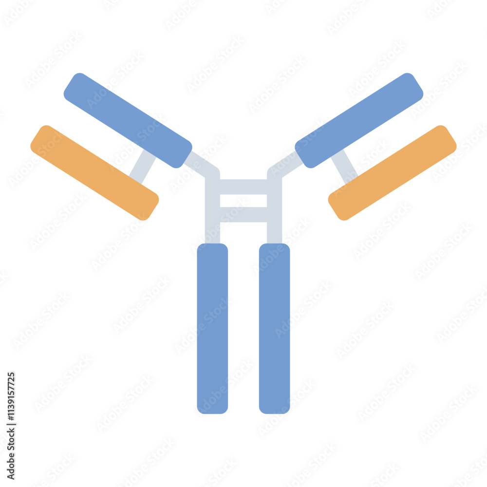 Antibody cell flat icon biology healthcare Antibody cell flat icon biology healthcare
