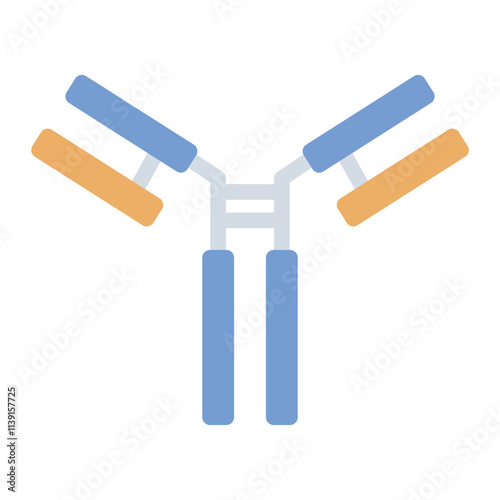 Antibody cell flat icon biology healthcare