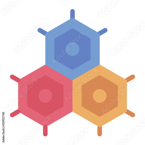 Nucleotide Cell Structure flat icon biology healthcare