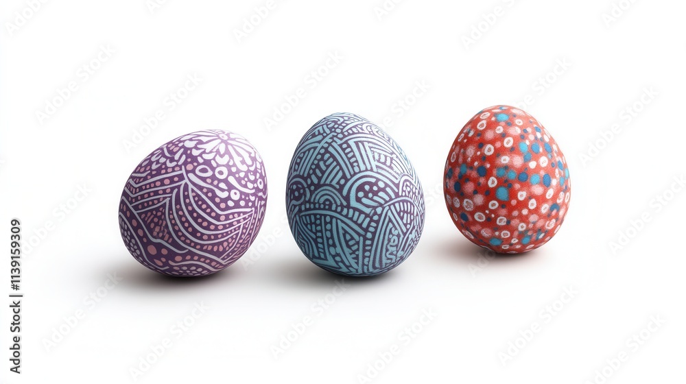 Decorative eggs with vibrant patterns. Decorative eggs with vibrant patterns.
