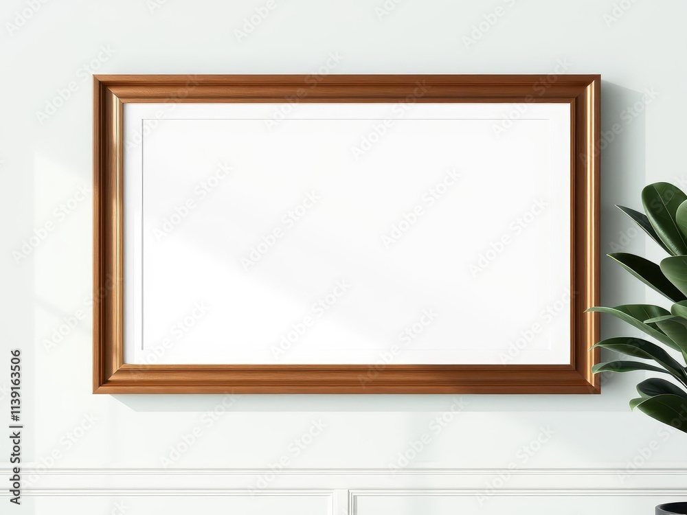 Stylish mockup of wall art in a modern frame, perfect for interior design blogs and websites, mockup, stylish Stylish mockup of wall art in a modern frame, perfect for interior design blogs and websites, mockup, stylish