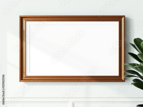 Stylish mockup of wall art in a modern frame, perfect for interior design blogs and websites, mockup, stylish