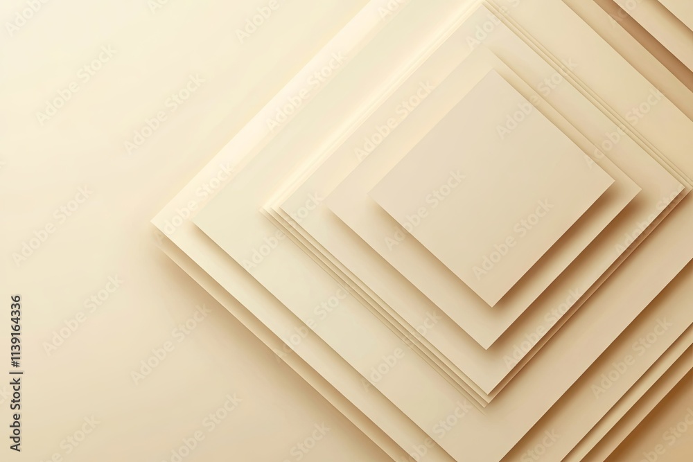 Abstract Beige Layered Square Pattern Background Design Abstract Beige Layered Square Pattern Background Design