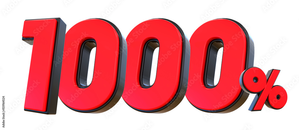 1000 Percent Red offer in 3d 1000 Percent Red offer in 3d